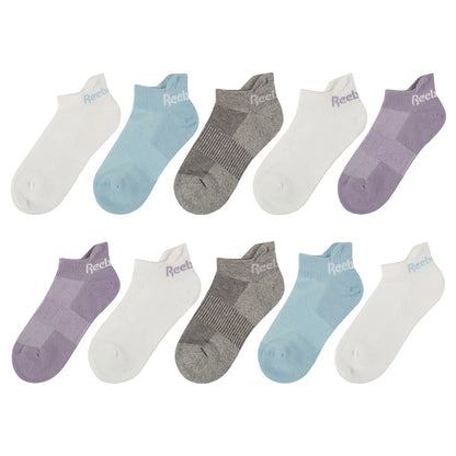 Reebok Ladies Low Cut Sock 10 Pack breathable comfortable women's socks for everyday wear and sports activities