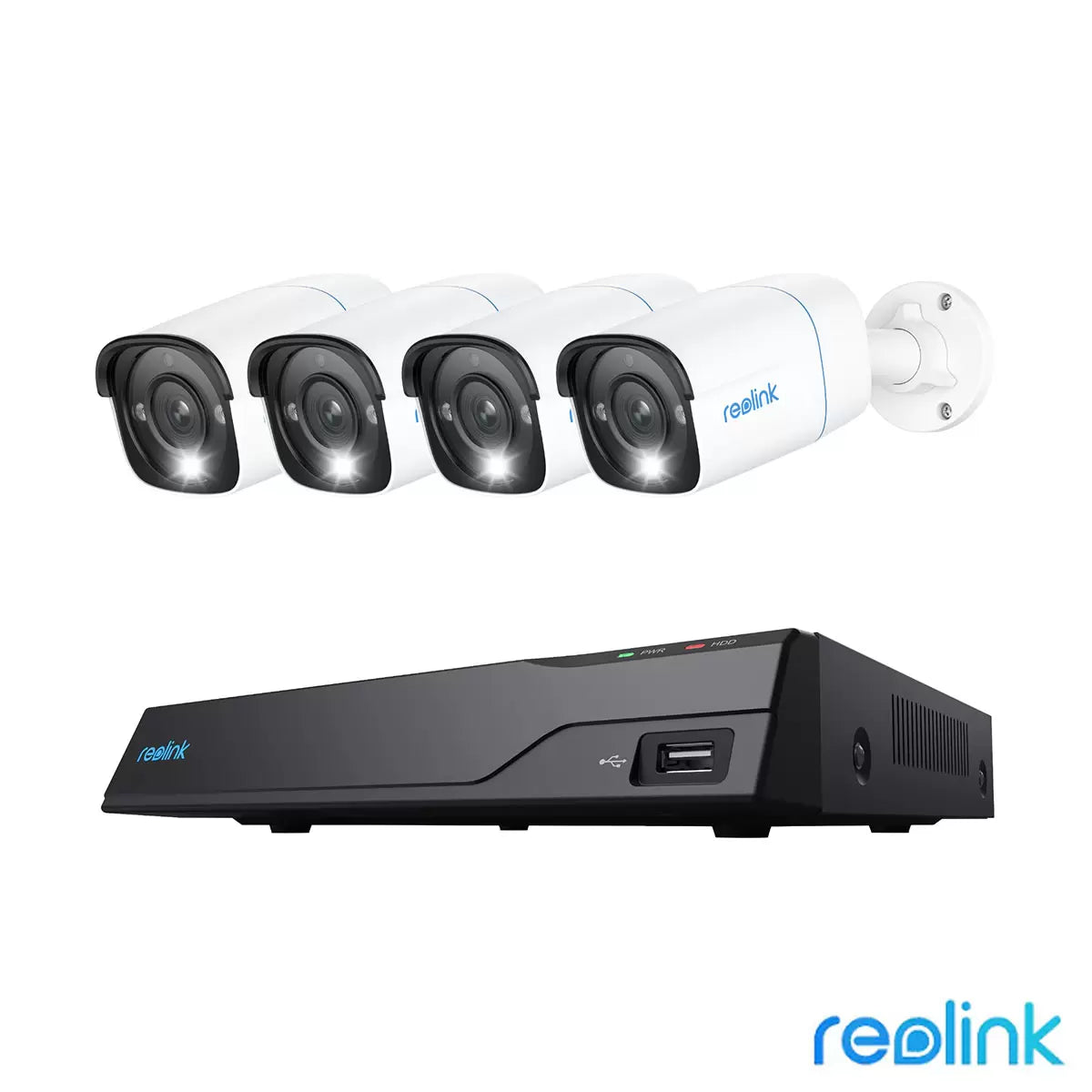 Reolink 8MP 4K UHD NVR PoE AI 8 channel bullet camera kit with 2TB HDD for advanced home and business security surveillance