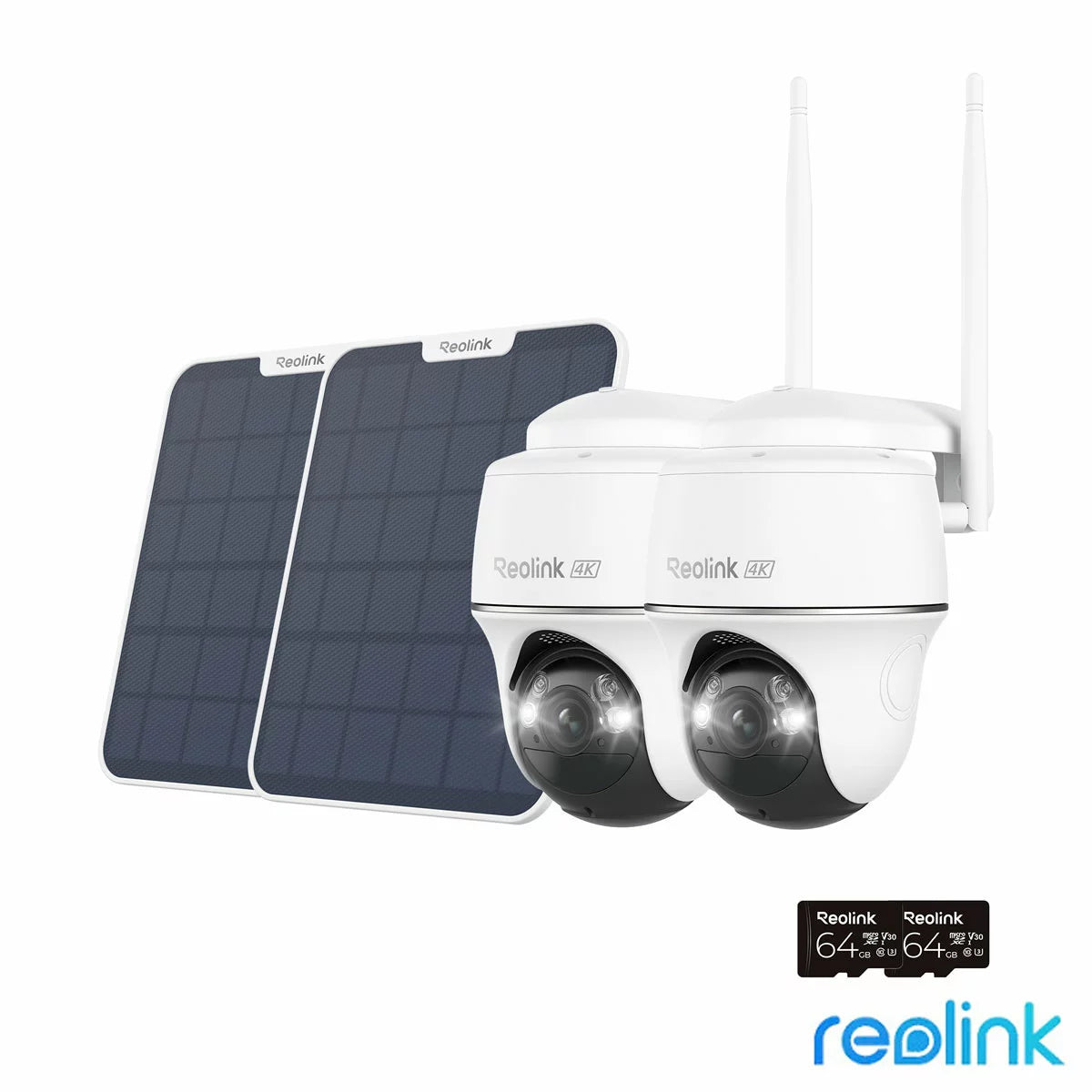 Reolink Argus PT Ultra 4K wireless pan tilt solar security camera 2 pack with night vision and motion detection for outdoor surveillance