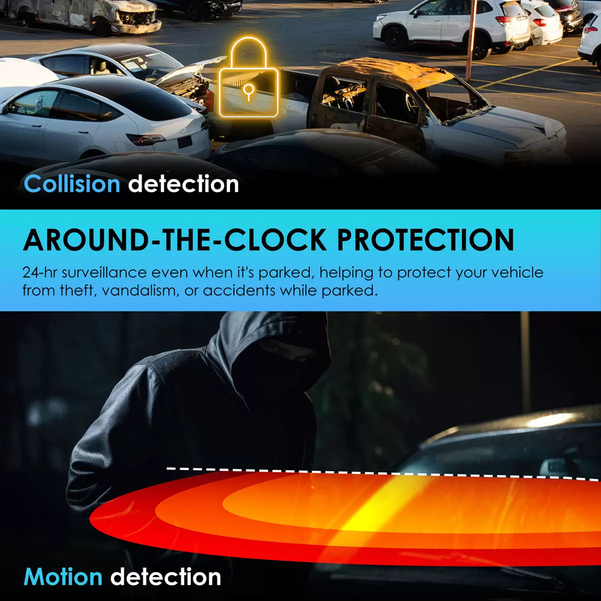 Stealth black Rexing R316 dual-channel dash cam showing its forward-facing 4K lens and interior cabin sensor mounted onto a windscreen via a compact suction cup base.