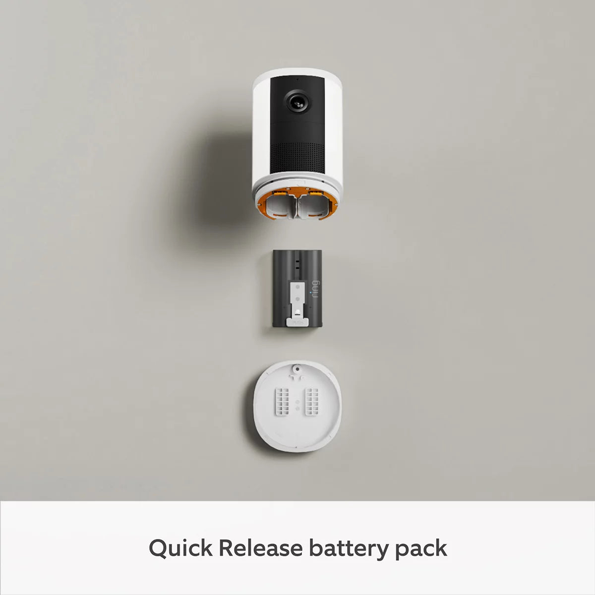 Matte black Ring Spotlight Cam 2nd Gen battery cameras shown as a set of two against a plain backdrop.