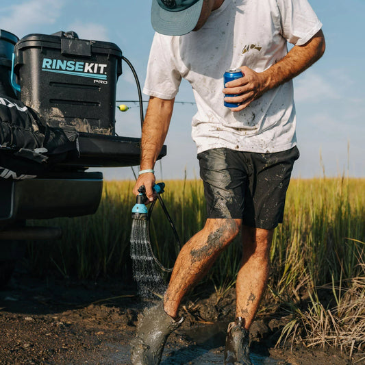 Portable battery powered shower for outdoor cleaning and camping - 2