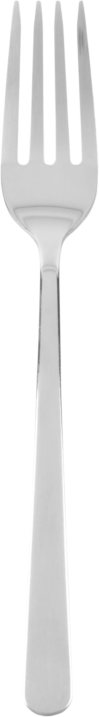 Top-down view of the 16-piece Russell Hobbs Vienna stainless steel cutlery set arranged neatly on a dark wooden dining table showcasing its mirror-polished reflective finish.