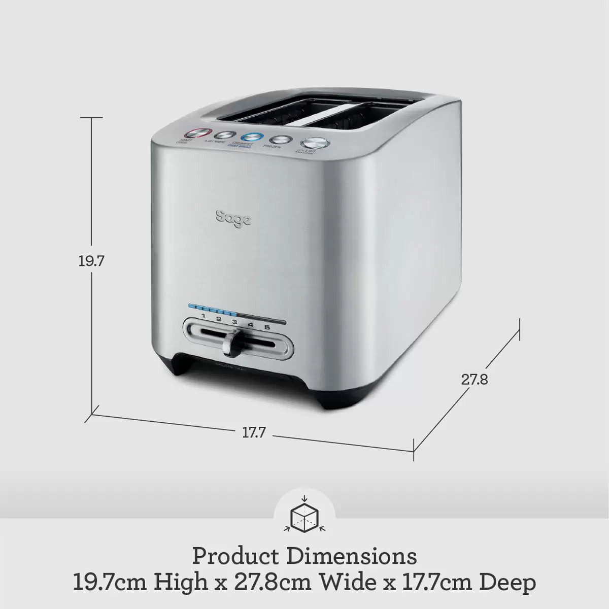 smart stainless steel two slice toaster with precision browning control - 3