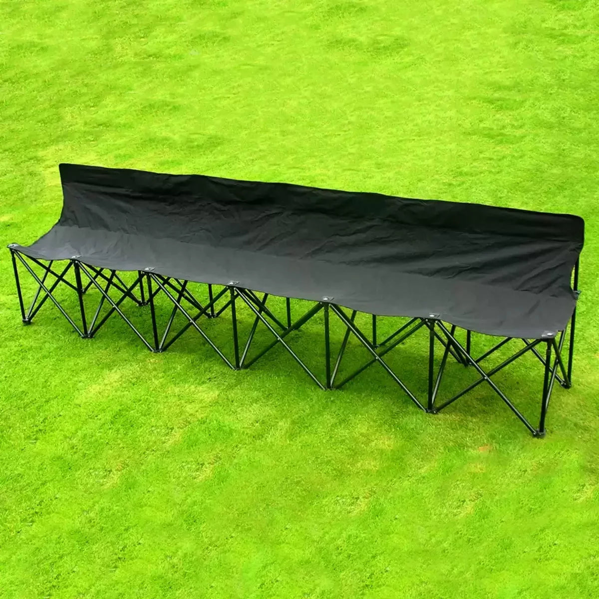 portable six seater sports bench folding team seating outdoor use - 1