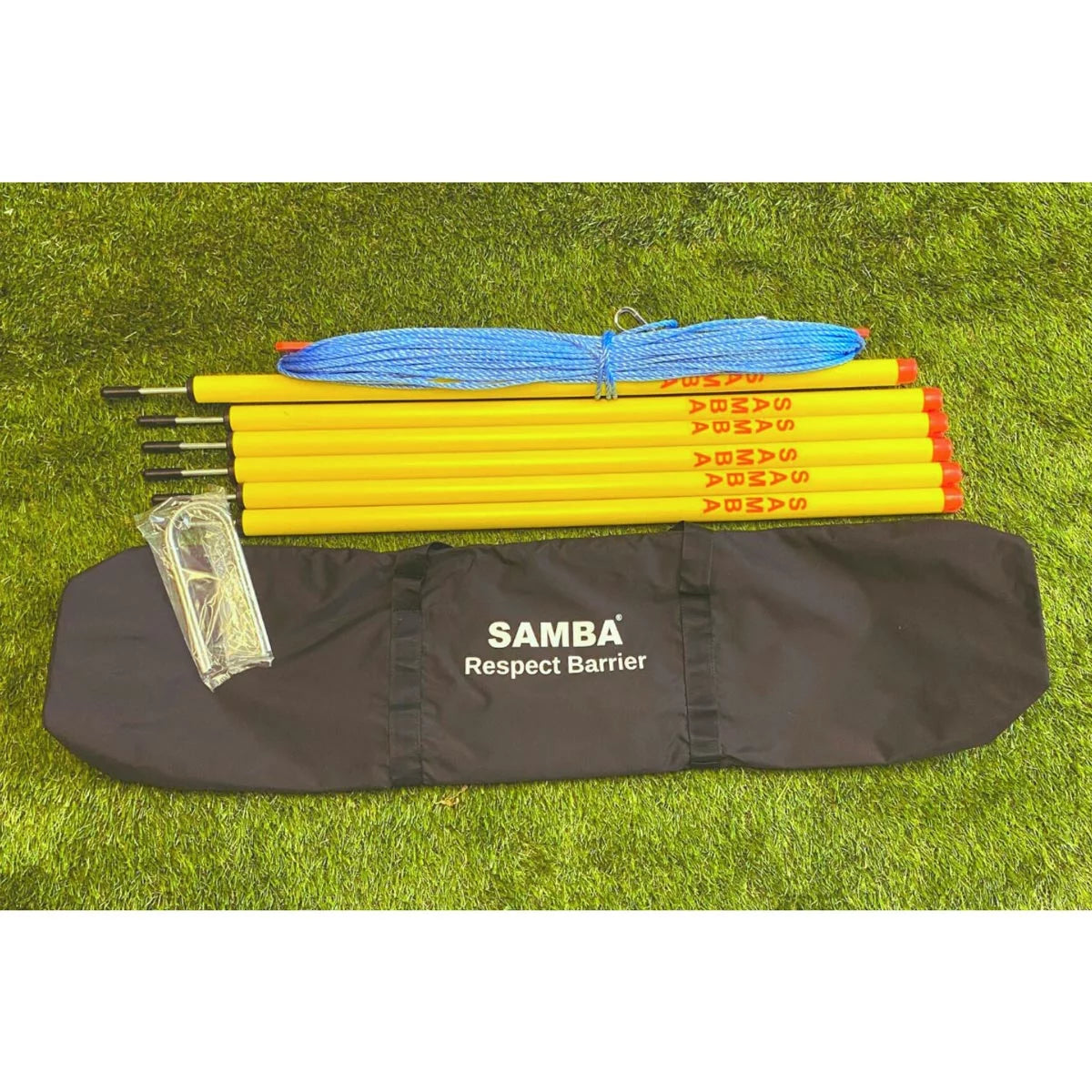 football pitch barrier system for crowd control and boundary marking  - 2