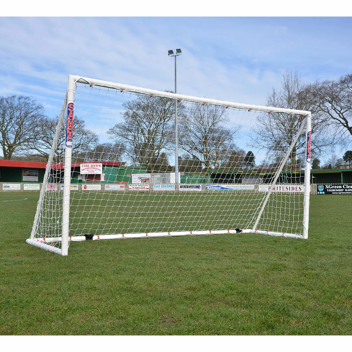 folding football goal 12x6 portable training net garden play - 3
