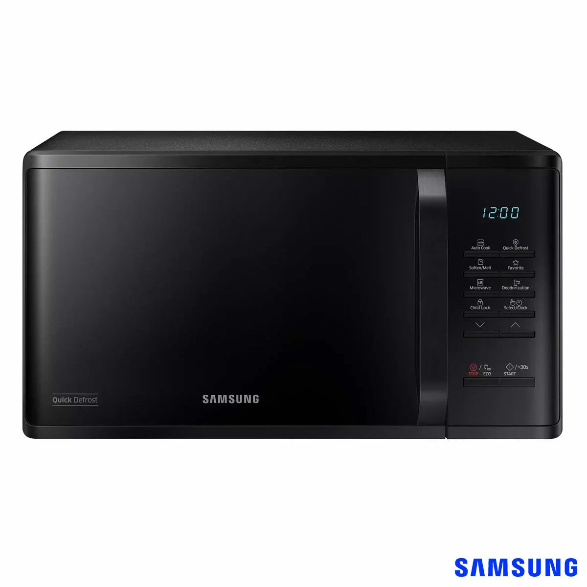 Samsung 23 Litre Solo Microwave MS23K3513AK/EU in black with ceramic enamel interior for fast, even heating and easy cleaning .