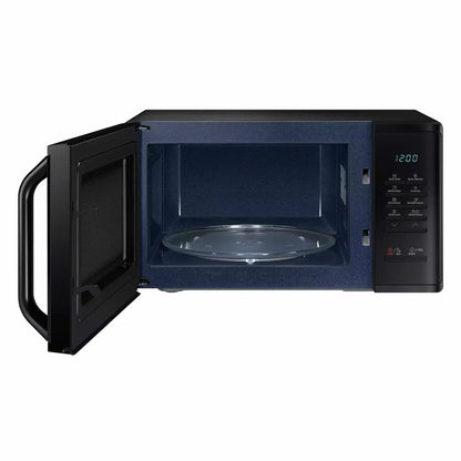 Samsung 23 Litre Solo Microwave MS23K3513AK/EU in black with ceramic enamel interior for fast, even heating and easy cleaning .