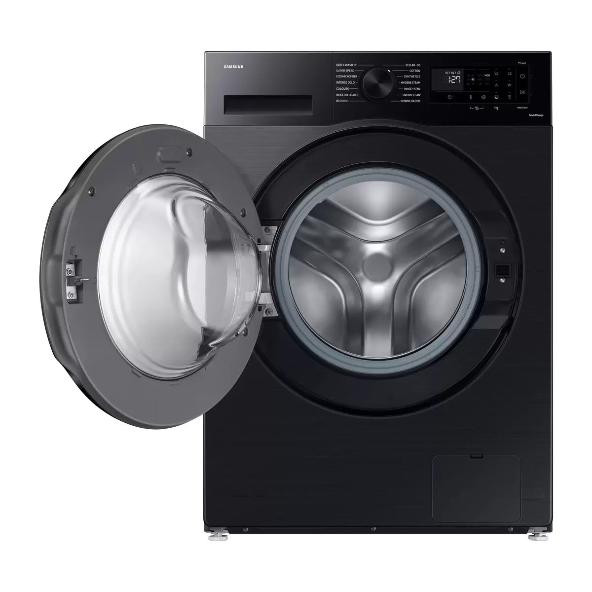 Samsung Series 5 WW11DG5B25ABEU 11kg 1400rpm A Rated Black Washing Machine with large capacity drum and energy-efficient performance .