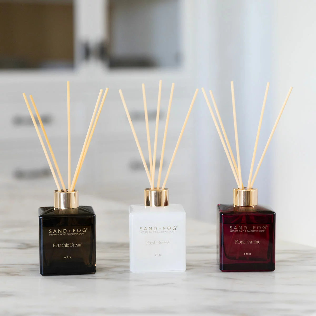 Sand & Fog 180ml reed diffuser 3 pack for long-lasting home fragrance and décor