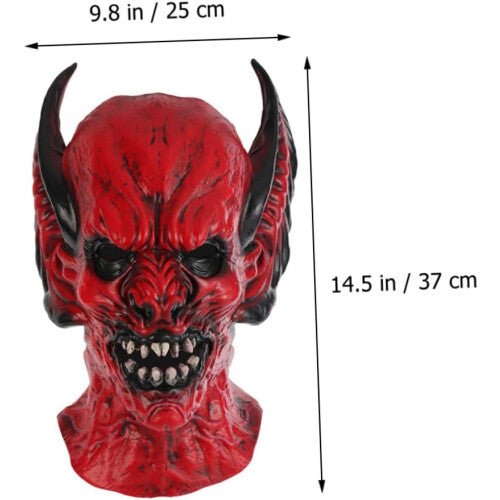 Front angle view of a black textured adult bat cosplay mask with sculpted ears and eye cutouts shown against a plain backdrop.