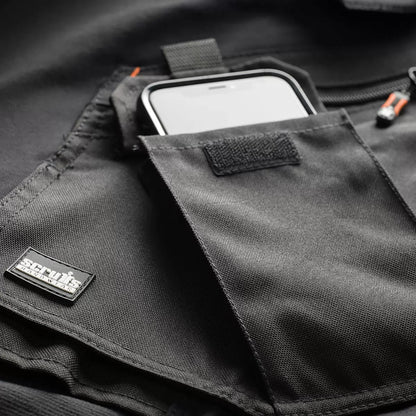 Scruffs Men's Work Trouser in grey, stretch fabric, reinforced knees, durable and comfortable workwear/3