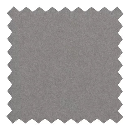 Front view of the Sealy Richmond full height king headboard in Silver Fox grey fabric featuring deep button-tufting against a modern bedroom backdrop.