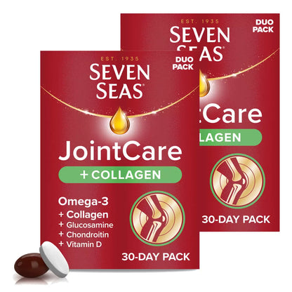 Seven Seas Joint Care Collagen 2 x 60 count collagen supplement for joint health mobility and daily wellness support