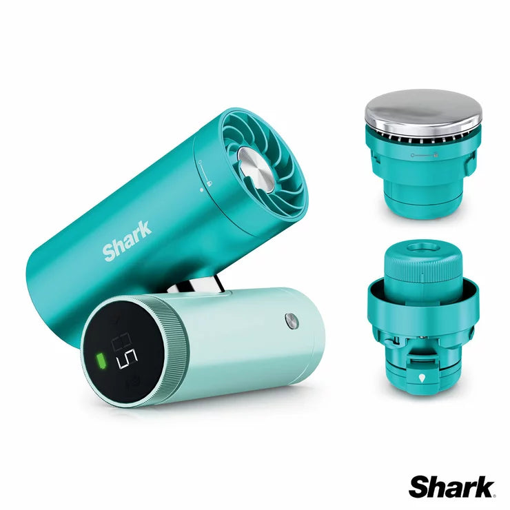 Shark ChillPill 3-in-1 fan, mist, and InstaChill system available in three stylish colours for modern homes.