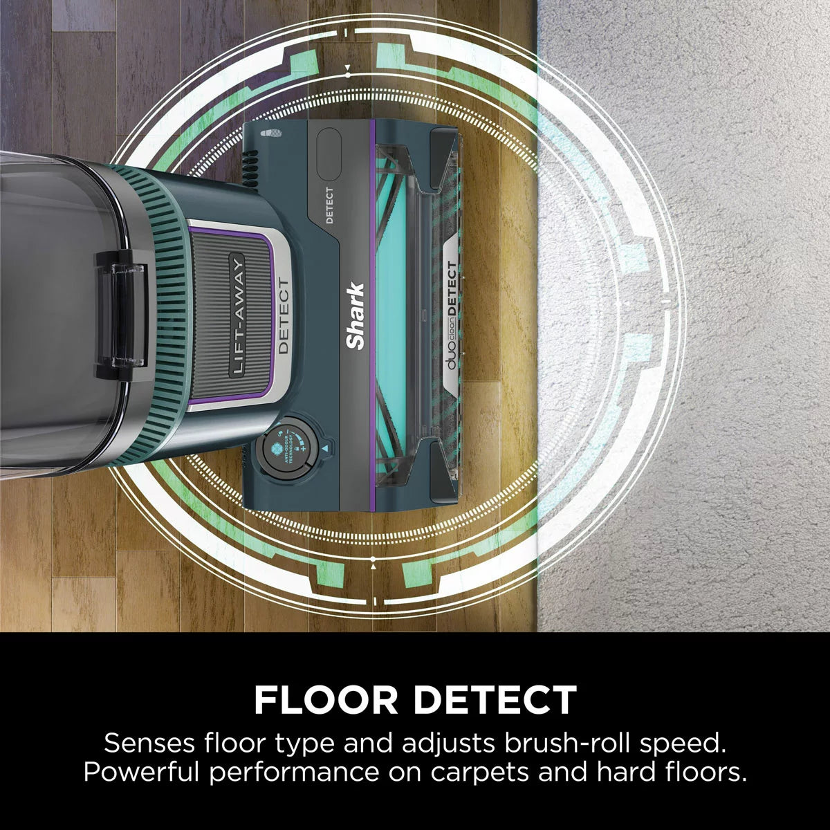 Shark Detect XL Pet Pro Corded Upright Vacuum LA791UKTL removing pet hair from carpet in a family home