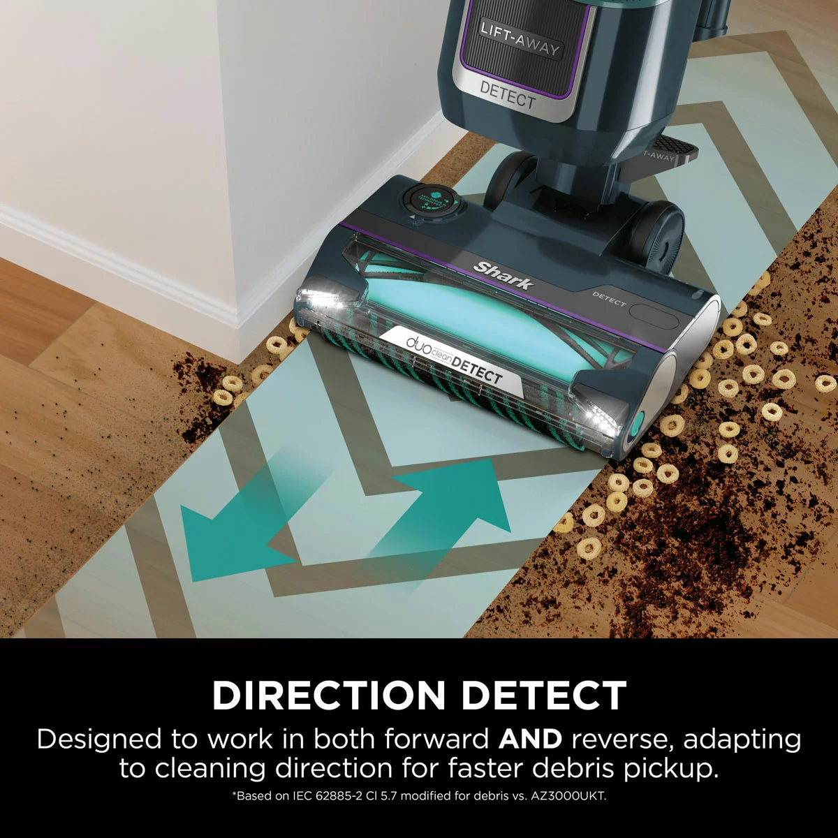 Shark Detect XL Pet Pro Corded Upright Vacuum LA791UKTL removing pet hair from carpet in a family home