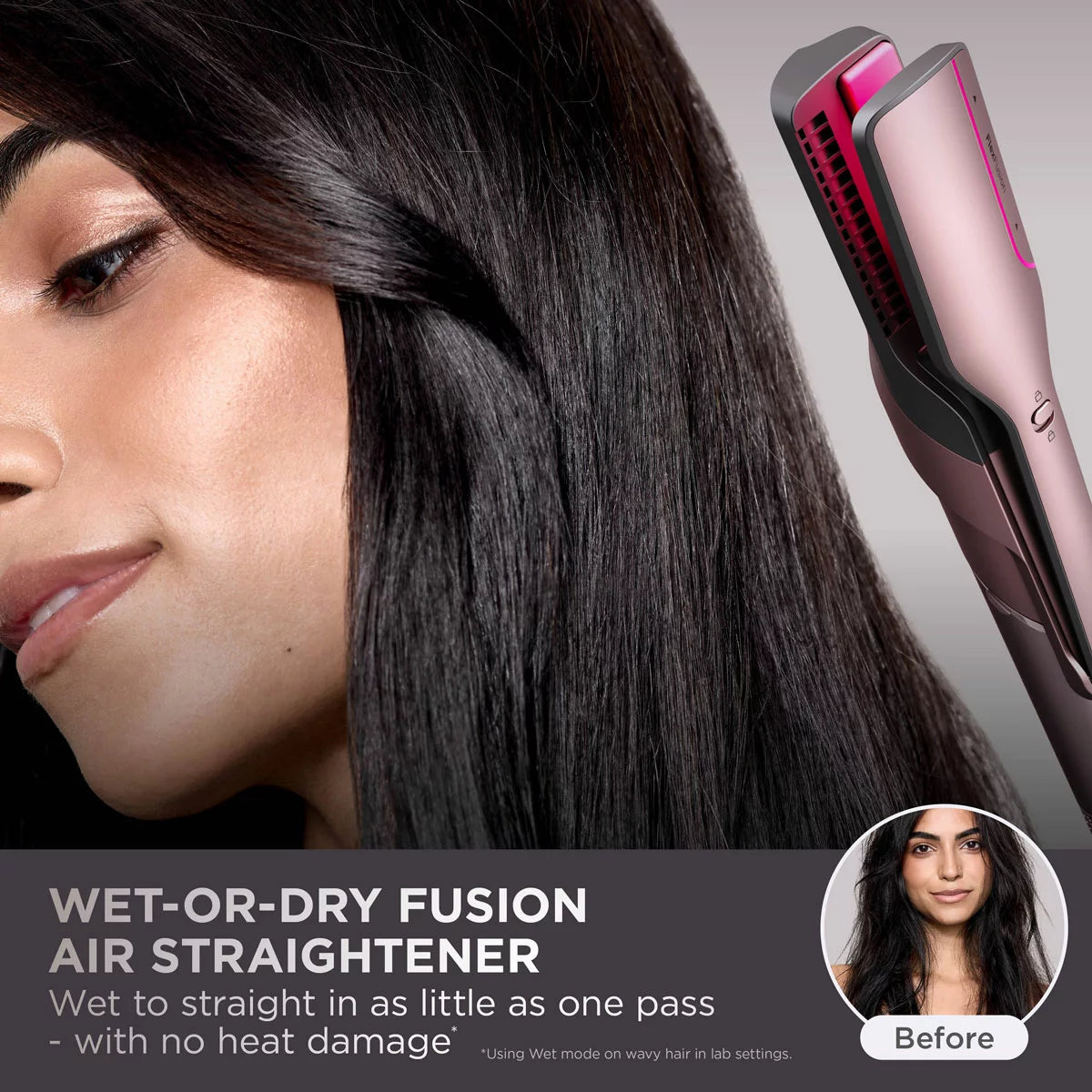 Shark FlexFusion Straight unit in a sleek finish, displayed alongside the Fusion Straightener, Fusion Brush, Auto-Wrap Curlers, and Styling Concentrator attachments.