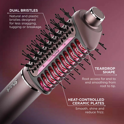 Shark FlexFusion Straight unit in a sleek finish, displayed alongside the Fusion Straightener, Fusion Brush, Auto-Wrap Curlers, and Styling Concentrator attachments.