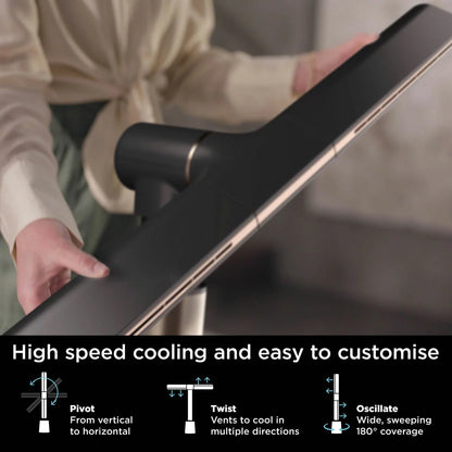Shark TurboBlade Multi-Directional Cooling Fan in two colours with 360-degree airflow for home and office cooling