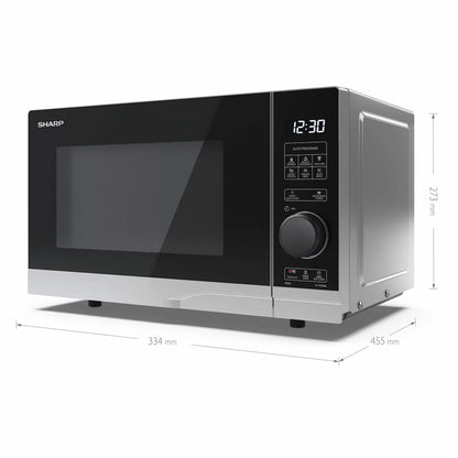 Sharp 20 Litre 700W Solo Digital Microwave with digital controls, compact 20L design, ideal for fast heating, reheating, and defrosting in small kitchens.