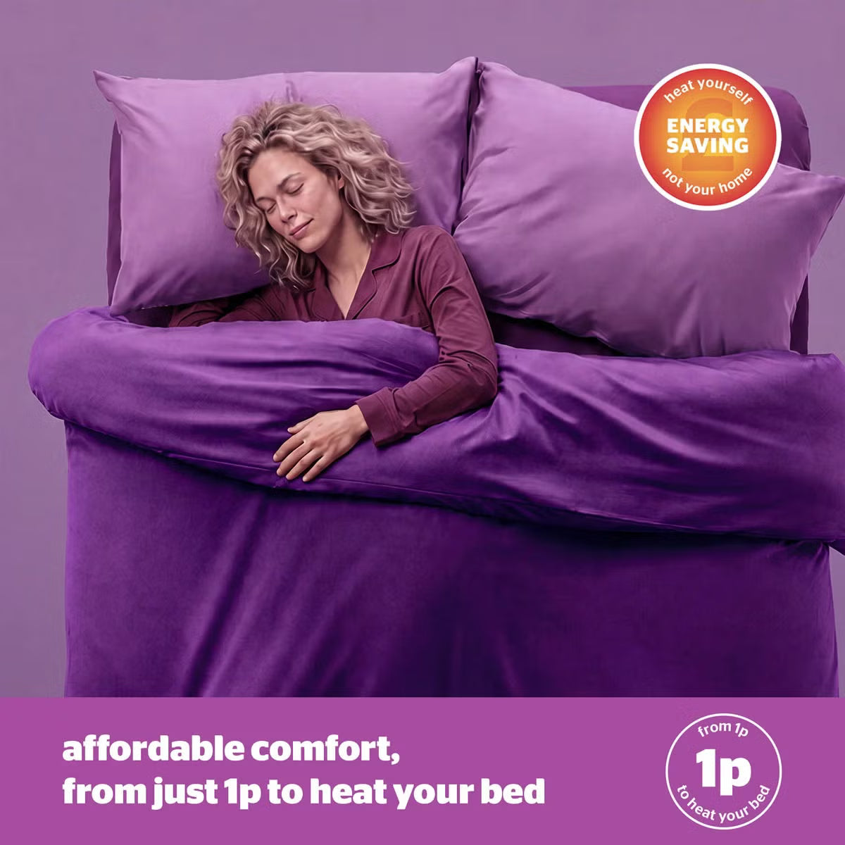 Close-up angled shot of the white Silentnight Deep Sleep Superking Heated Quilted Topper fitted over a mattress with its dual hand controller visible on a bedside table.