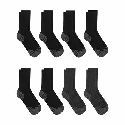 Skechers Men's Crew Sock 8 Pack breathable cushioned everyday crew socks for men/1