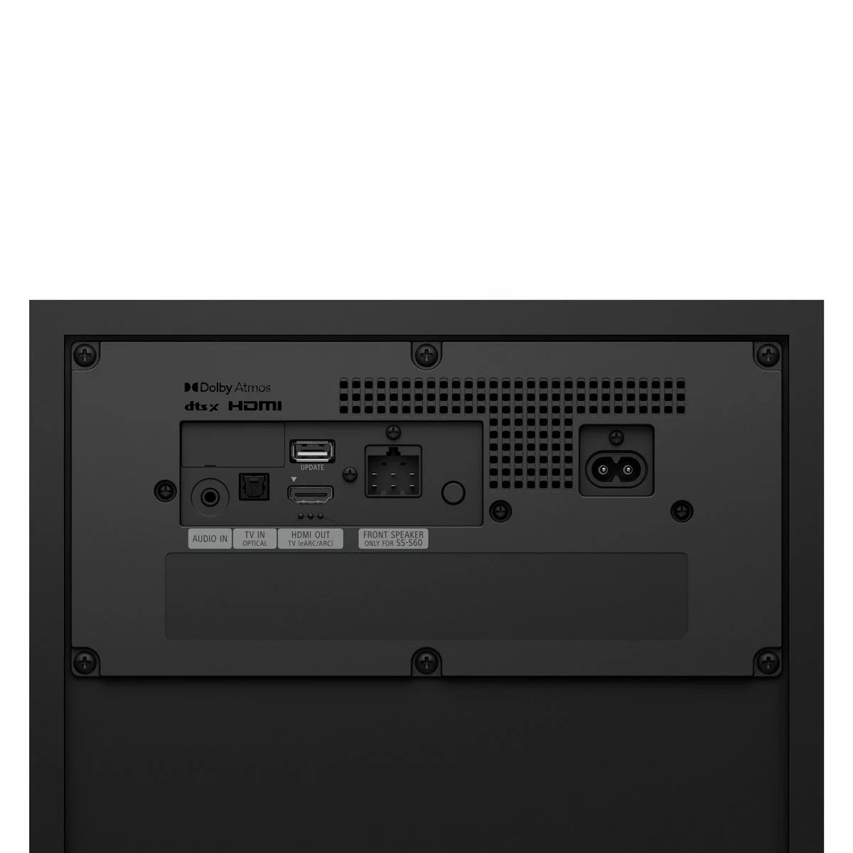 Sony HTS60.CEK Bravia Theatre System 6 soundbar with rear speakers and subwoofer delivering 5.1 channel 1000W cinematic surround sound