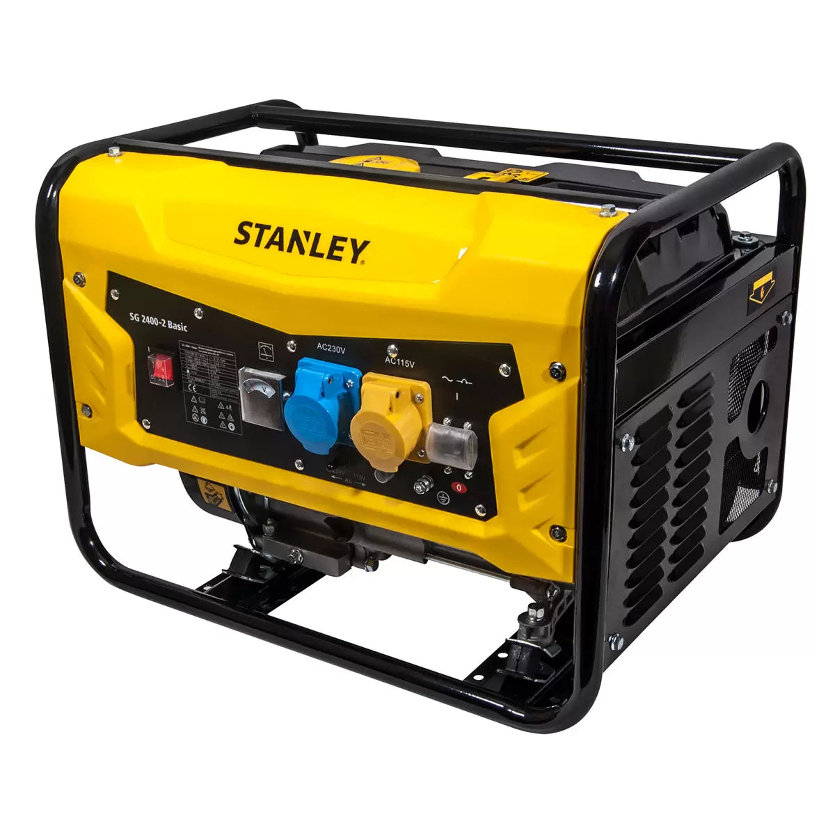 Stanley 2400W Dual Voltage Generator SG400 providing portable power for construction sites, outdoor projects, and emergency backup use