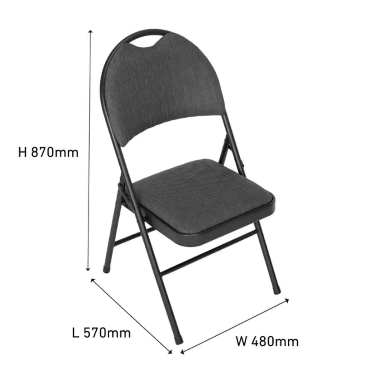 Star Elite high back padded fabric folding chairs 4 pack with steel frame and foldable design for events, offices, and home seating