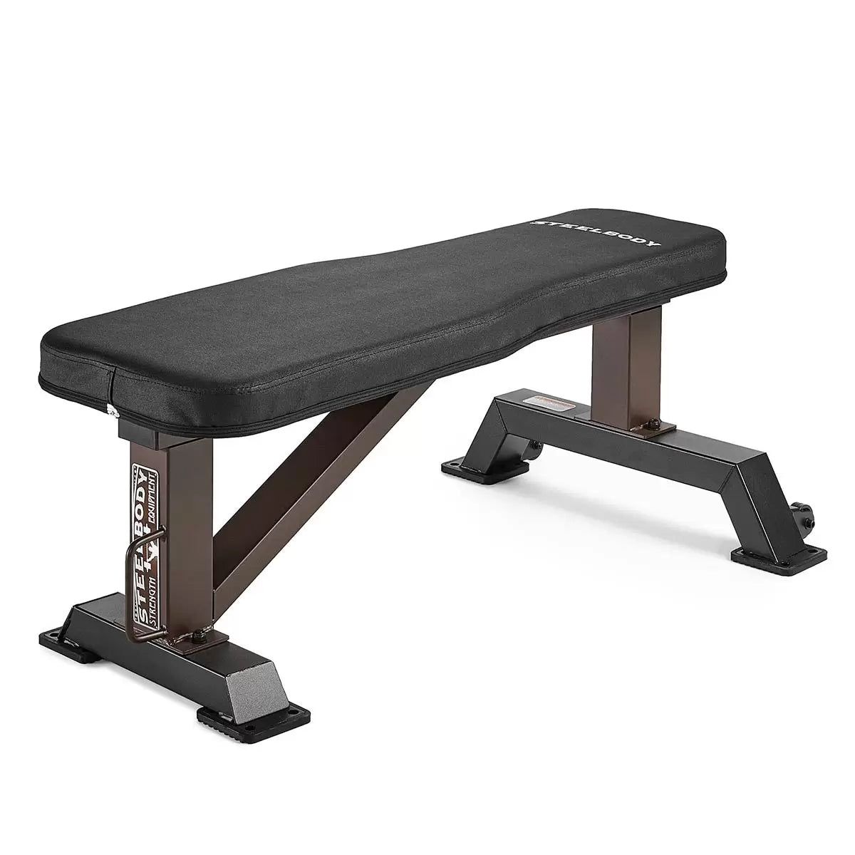 SteelBody STB-10101 flat weight bench with durable steel frame and padded surface for home gym strength training