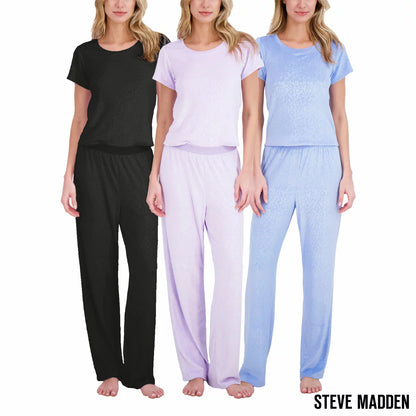 Steve Madden Ladies 3 Piece Lounge Set featuring soft comfortable matching loungewear for women