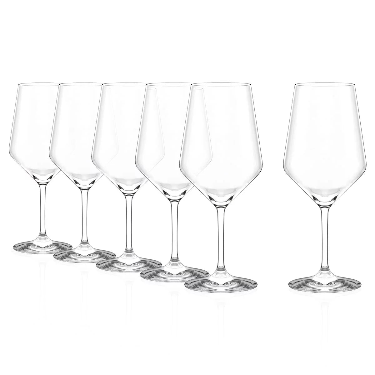 Stolzle 635ml crystal wine glasses 8 pack with large bowl design for wine tasting and entertaining
