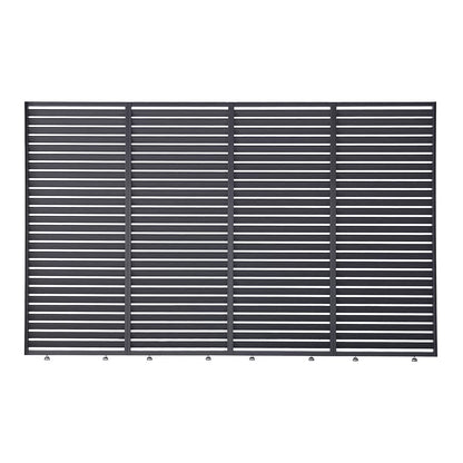 Sunvilla 7ft 6in by 12ft 2in fixed louvered wall panel installed on a modern outdoor patio structure from Elite Store.