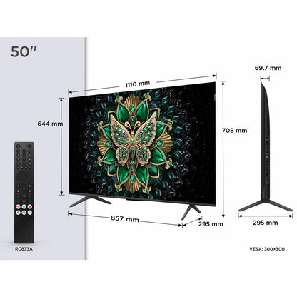 TCL 50 Inch Mini LED Smart TV with 4K Ultra HD HDR display and Smart TV streaming features TCL 50C6K