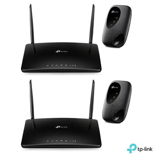 TP-Link Archer MR600 and M7000 4G LTE router bundle providing fast home and portable internet connectivity/1