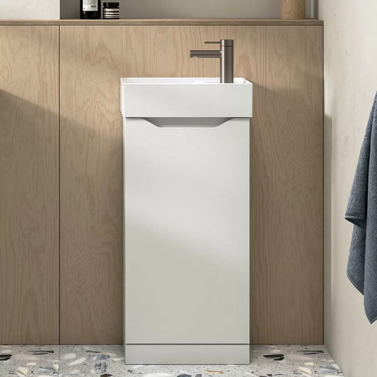 Tavistock Coda Cloakroom 39.7 cm floor mounted white bathroom vanity unit for compact spaces