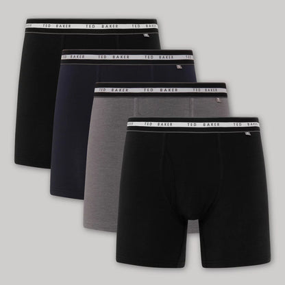 Ted Baker Men's Boxers 4 Pack in soft cotton with elastic waistband and stylish patterns/3