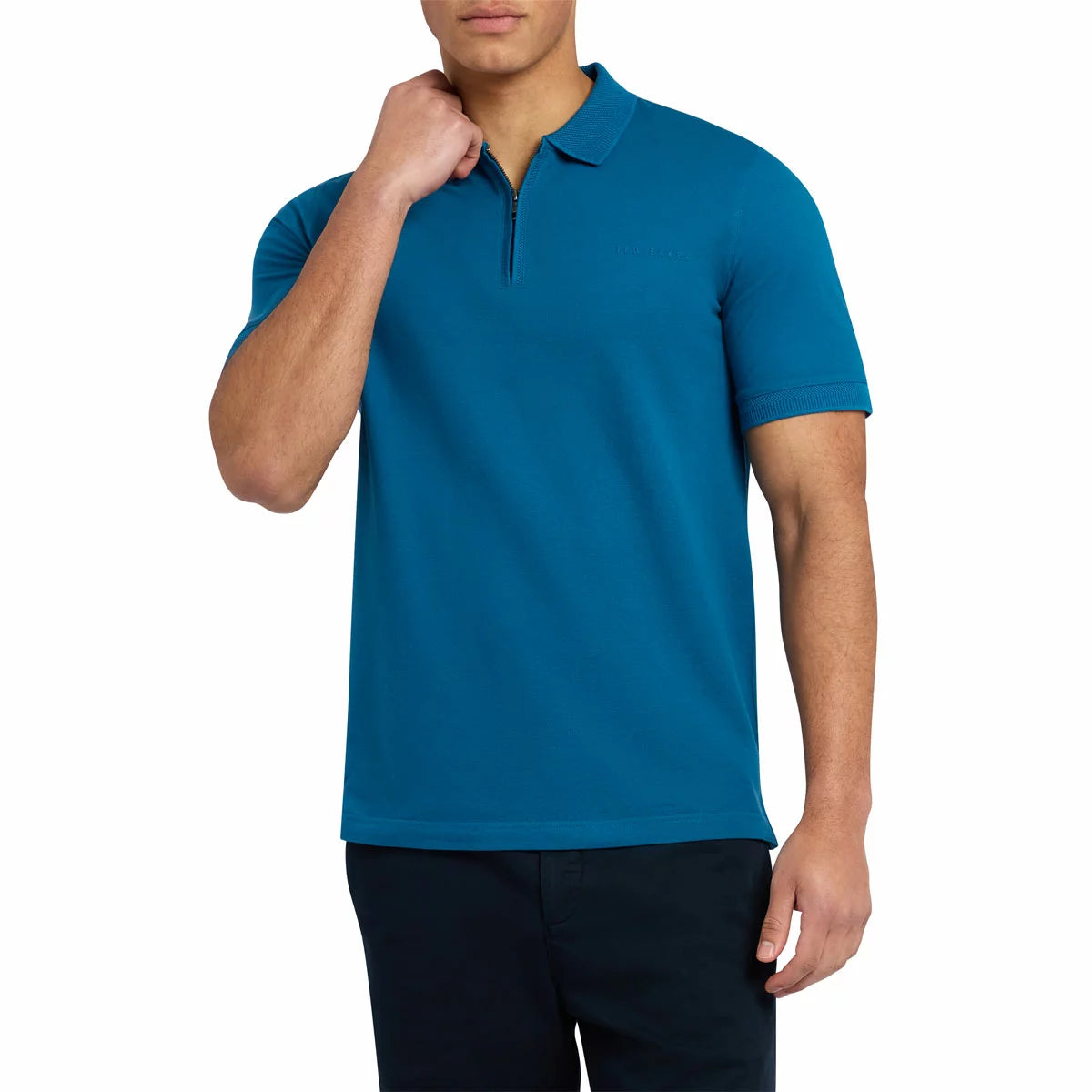 Ted Baker Men's Cyrile Zip Polo Shirt with modern zip neck and tailored smart casual fit/5