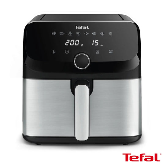 Tefal Easy Fry Mega 7.5L air fryer EY855D40 for healthy family cooking with digital controls