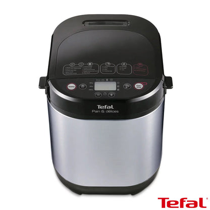 Tefal Pain et Delices Breadmaker PF240E40 with automatic multi-function programs for baking fresh bread, dough, cakes, and homemade recipes, featuring easy controls and versatile settings ideal for home bakers and family kitchens.