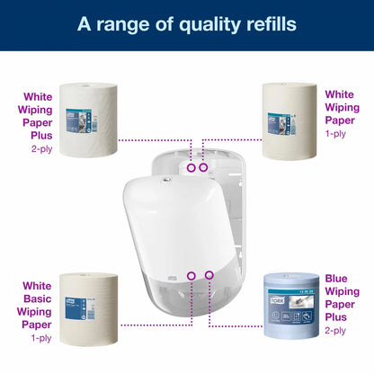 Tork Centrefeed Hand Towel Dispenser for hygienic paper towel dispensing in commercial washrooms and workplaces