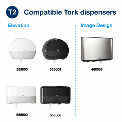 Tork Mini Soft Jumbo Basic Toilet Roll 12 x 170m for commercial washrooms high-capacity hygiene tissue