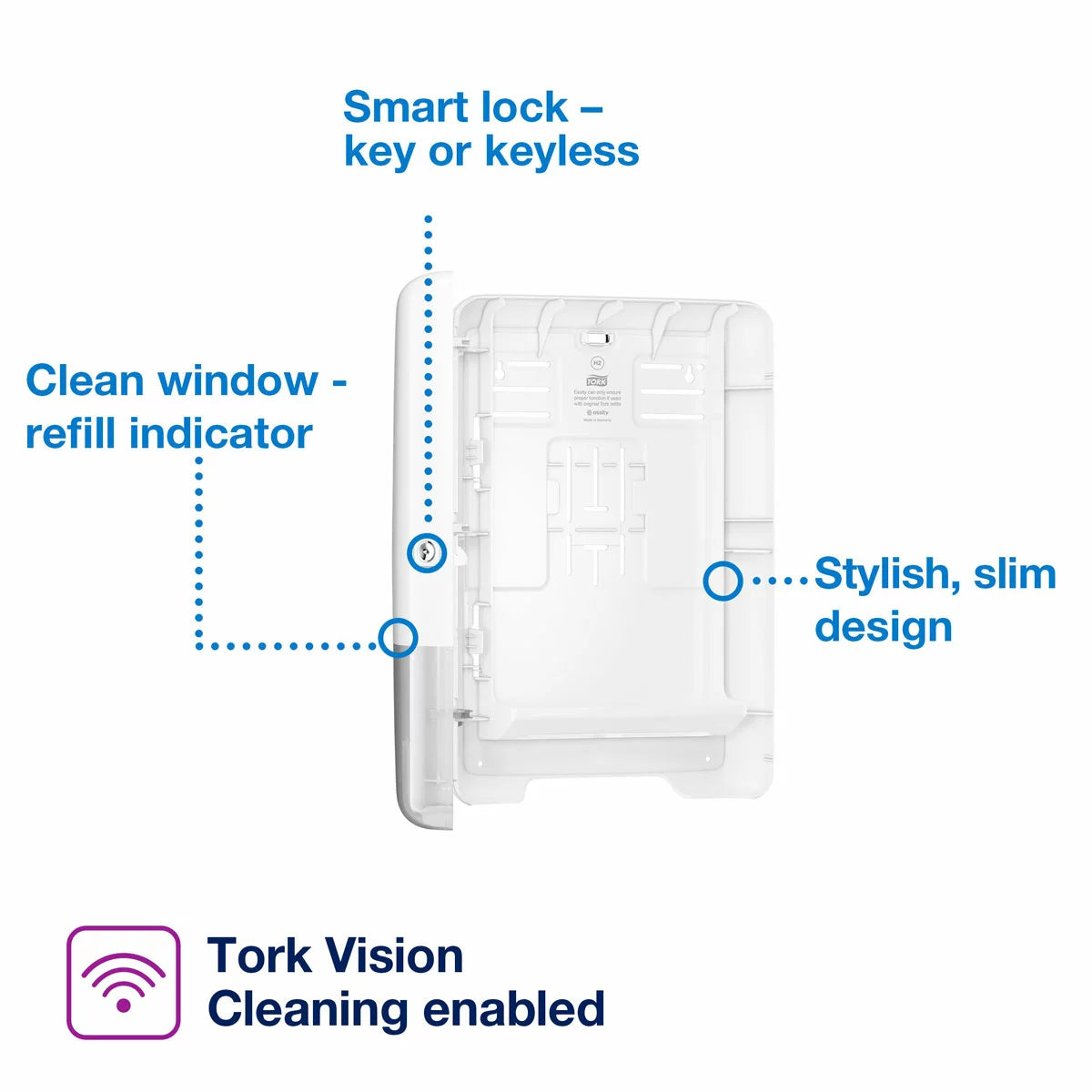 Tork Xpress Multifold Hand Towel Dispenser for hygienic one-at-a-time towel dispensing in commercial washrooms
