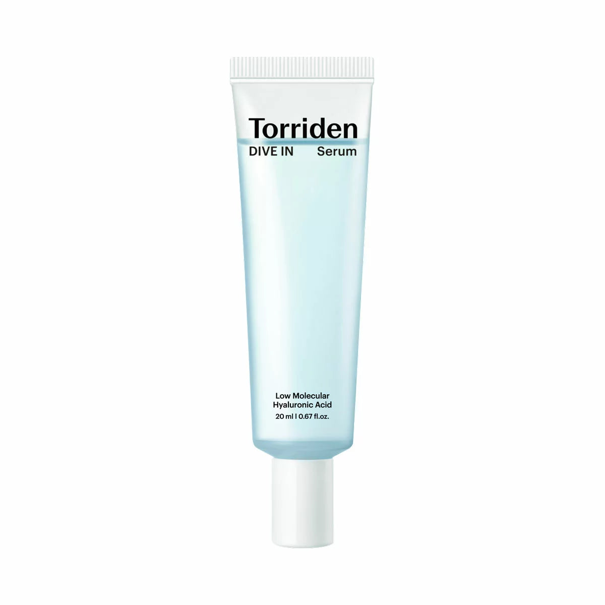 The Torriden Dive-in Serum collection, featuring two 50ml bottles and one 20ml travel bottle, displayed against a clean, professional background