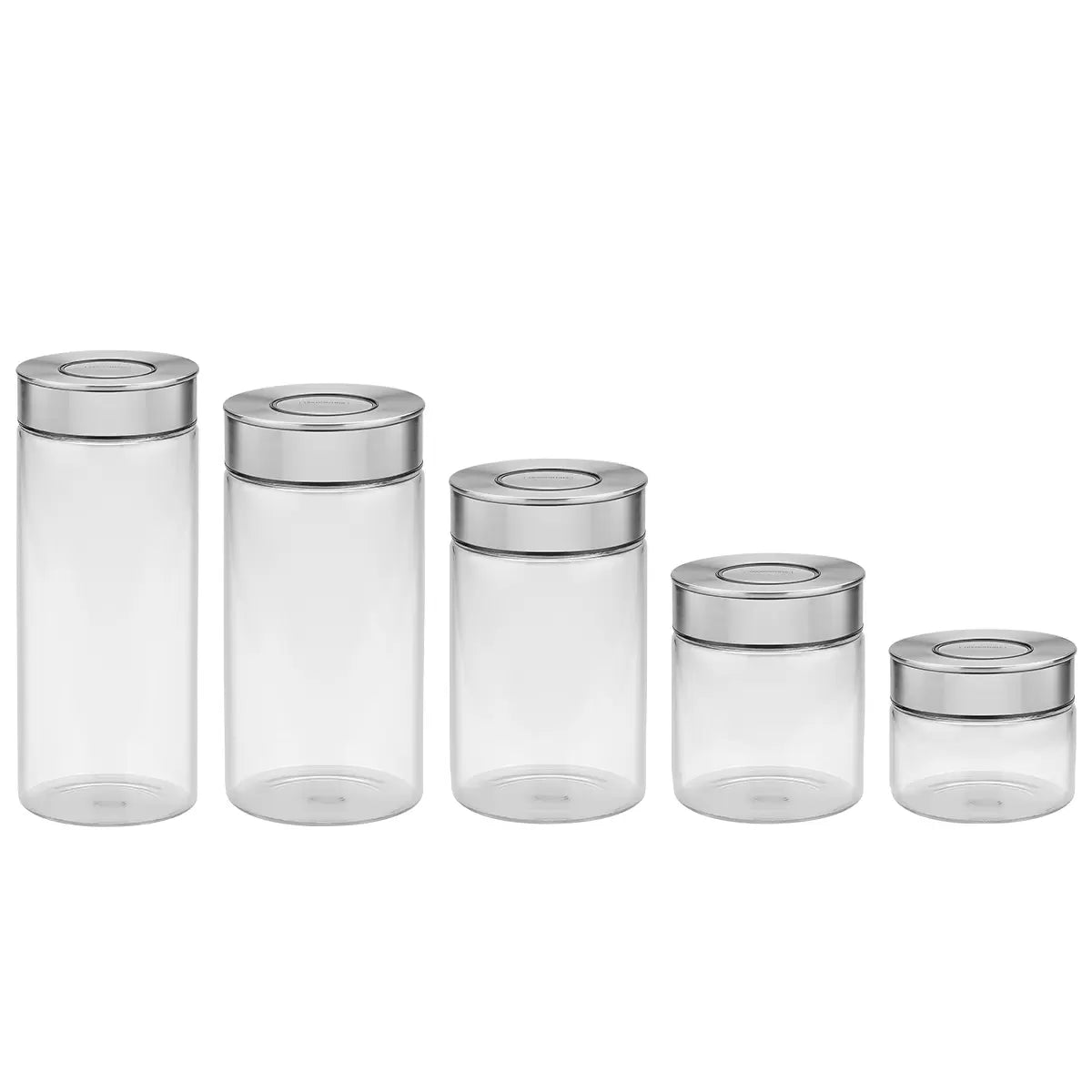 Tramontina 5-piece airtight glass container set for leak-proof food storage and meal prep organisation