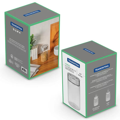 Tramontina 5-piece airtight glass container set for leak-proof food storage and meal prep organisation
