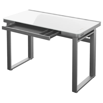 Tresanti Aurora power adjustable height desk with integrated LED lights and electric sit-stand functionality for home office use