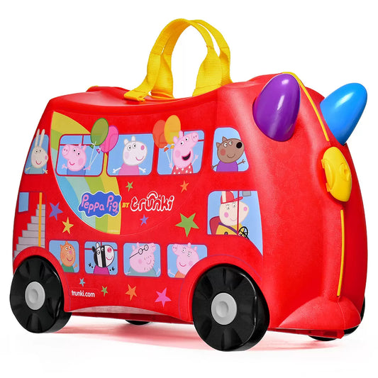 Trunki Peppa Pig Party Bus ride-on hardside travel suitcase for children aged 3 to 6 years/1